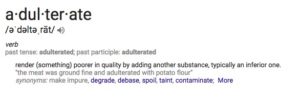 adulterated (Adultery, Really?)